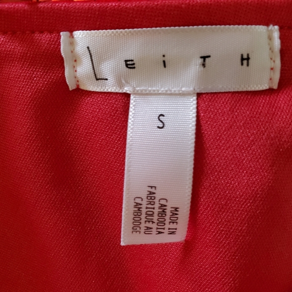 Leith Red Sequin Ruffle One Shoulder Dress - Picture 15 of 16